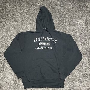 Women in San Francisco California black hooded sweatshirt medium